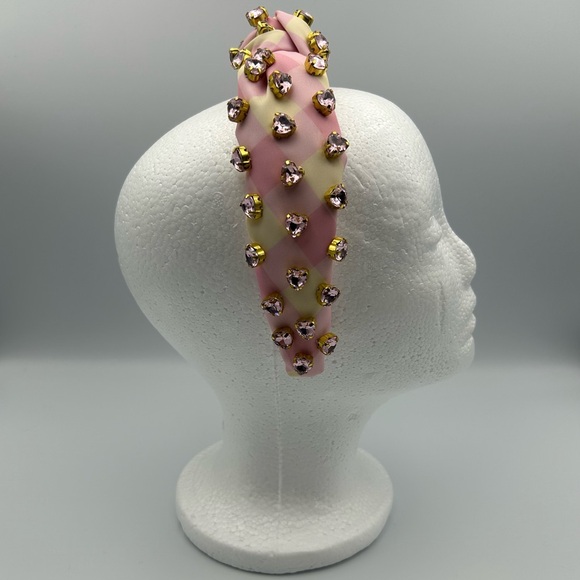 Lele Sadoughi X Stoney Clover Lane Watermelon Heart Crystal Knotted Headband - Picture 10 of 16